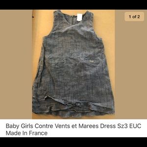 Baby girls dress Made in France size 3